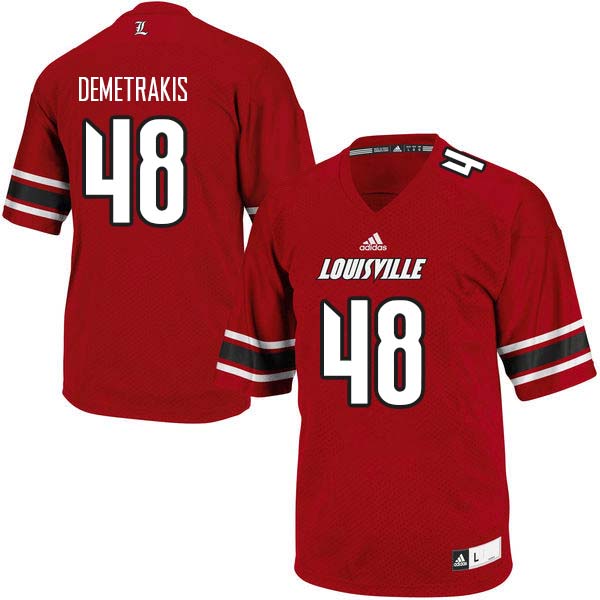 Men Louisville Cardinals #48 Colin Demetrakis College Football Jerseys Sale-Red